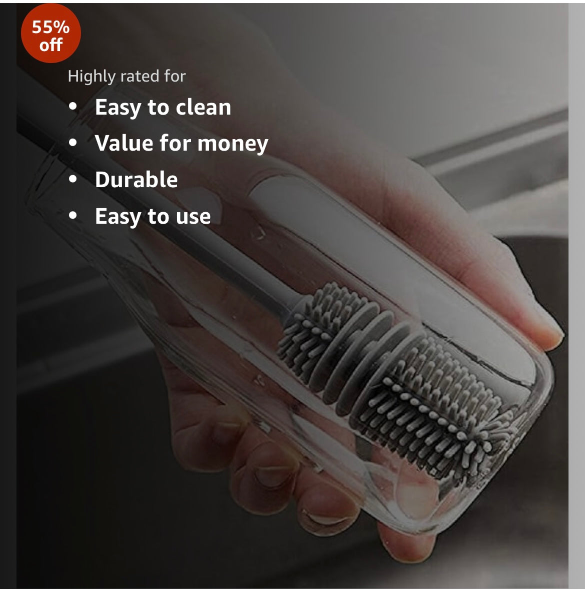 Bottle cleaning brush